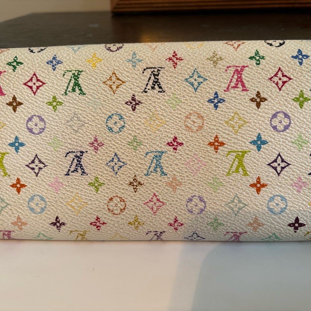 Rare Louis Vuitton x Takashi Murakami Monogram Multicolor Sarah Wallet WOC Ready - Picture 3 of 12